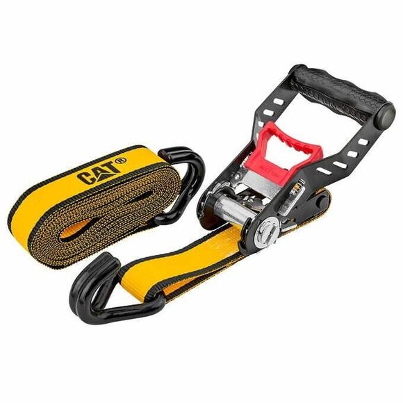 Cat 4 Piece Ratchet Tie Down Set with Soft Hooks 16 Feet x 1-1/2 Inches 3300 lb - Picture 1 of 3